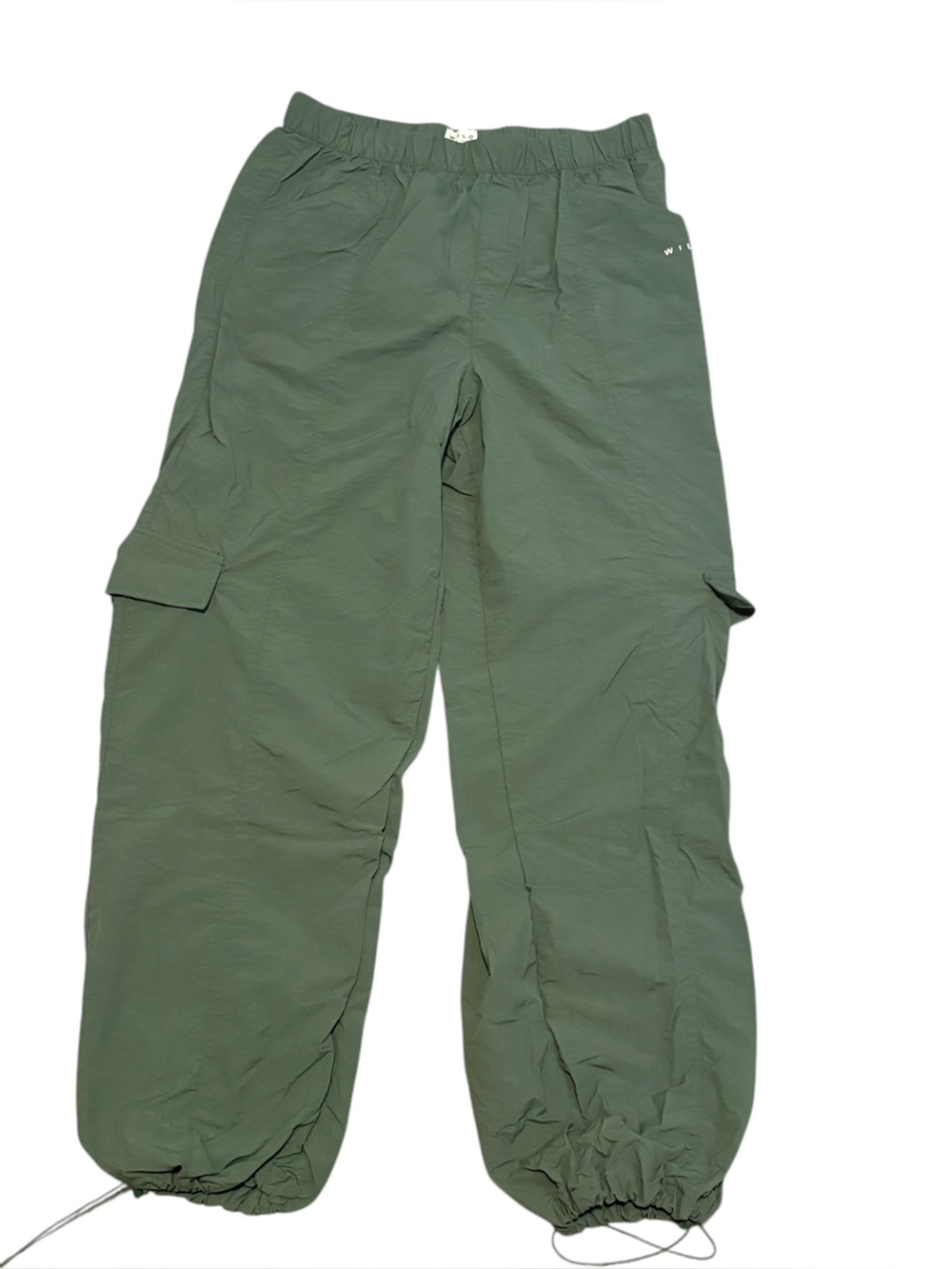 Wilo The Label Green Nylon Parachute Joggers
